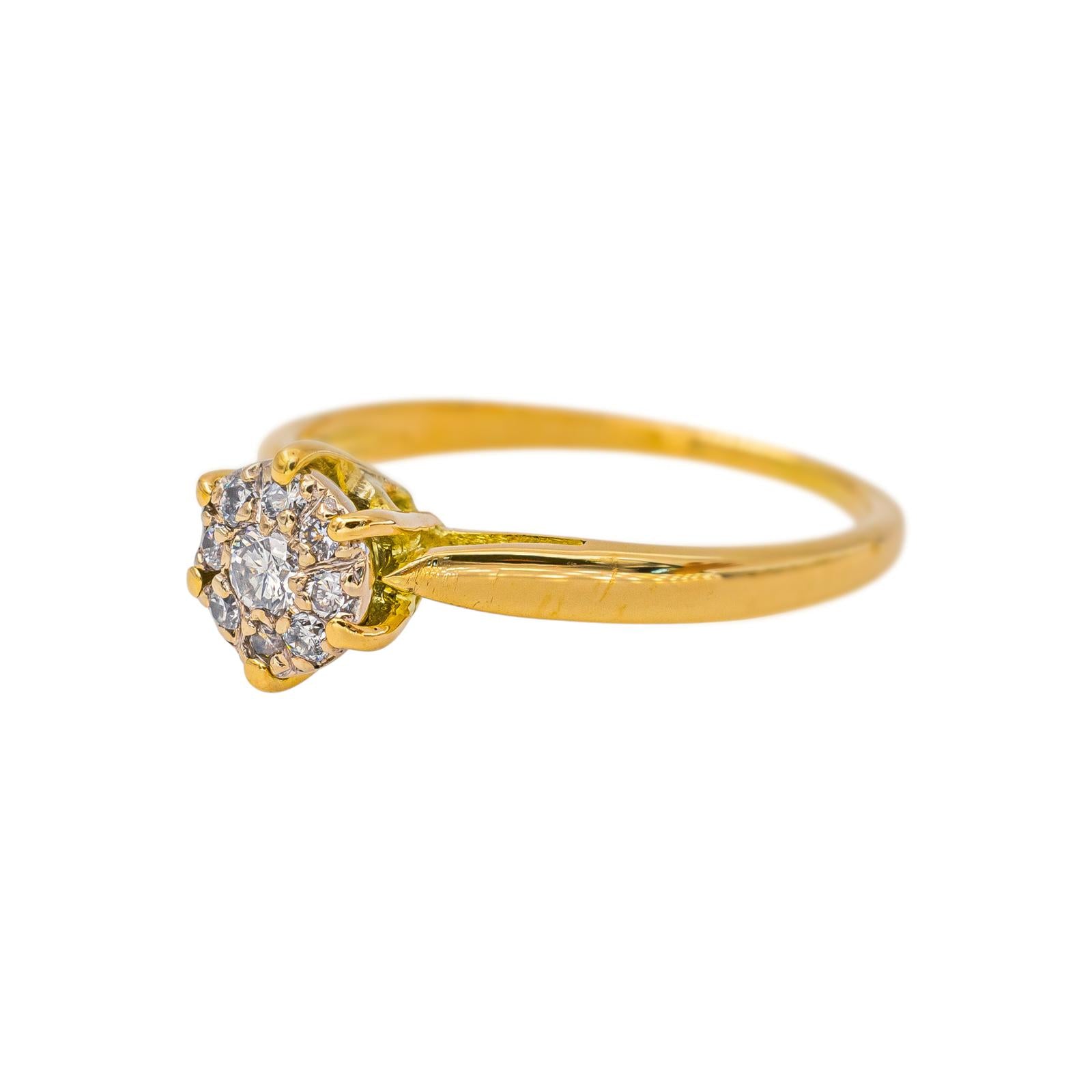 Bague Marguerite Or jaune Diamant