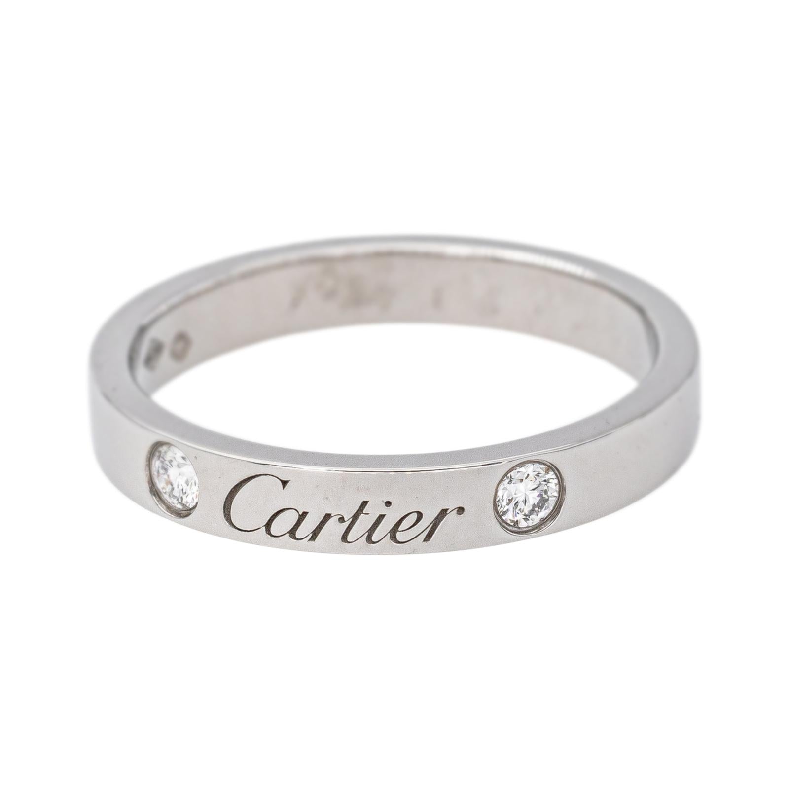 Cartier Bague Alliance C de Cartier Platine Diamant