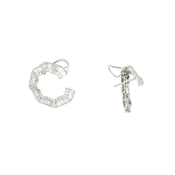 Boucles d'oreilles en or blanc et diamants
