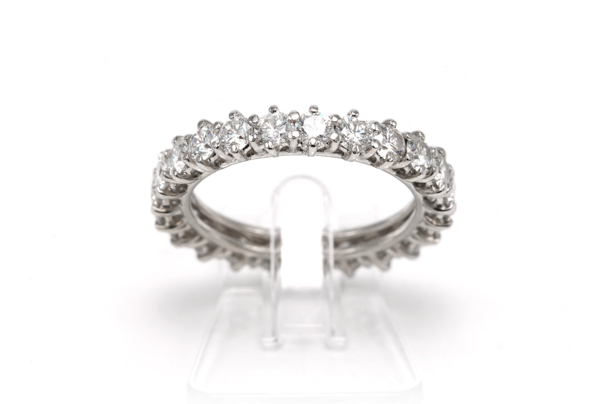 White Gold and Diamond Wedding Band