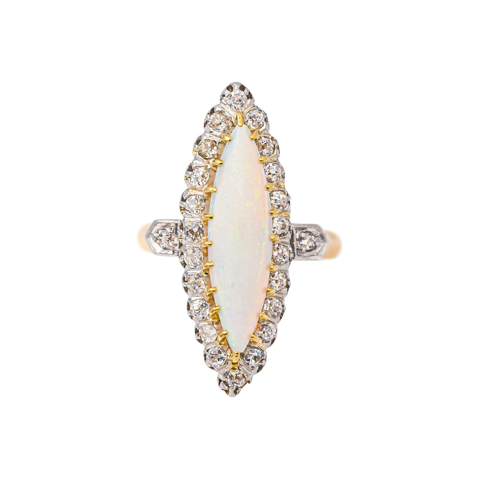 Bague Marquise Or jaune Diamant