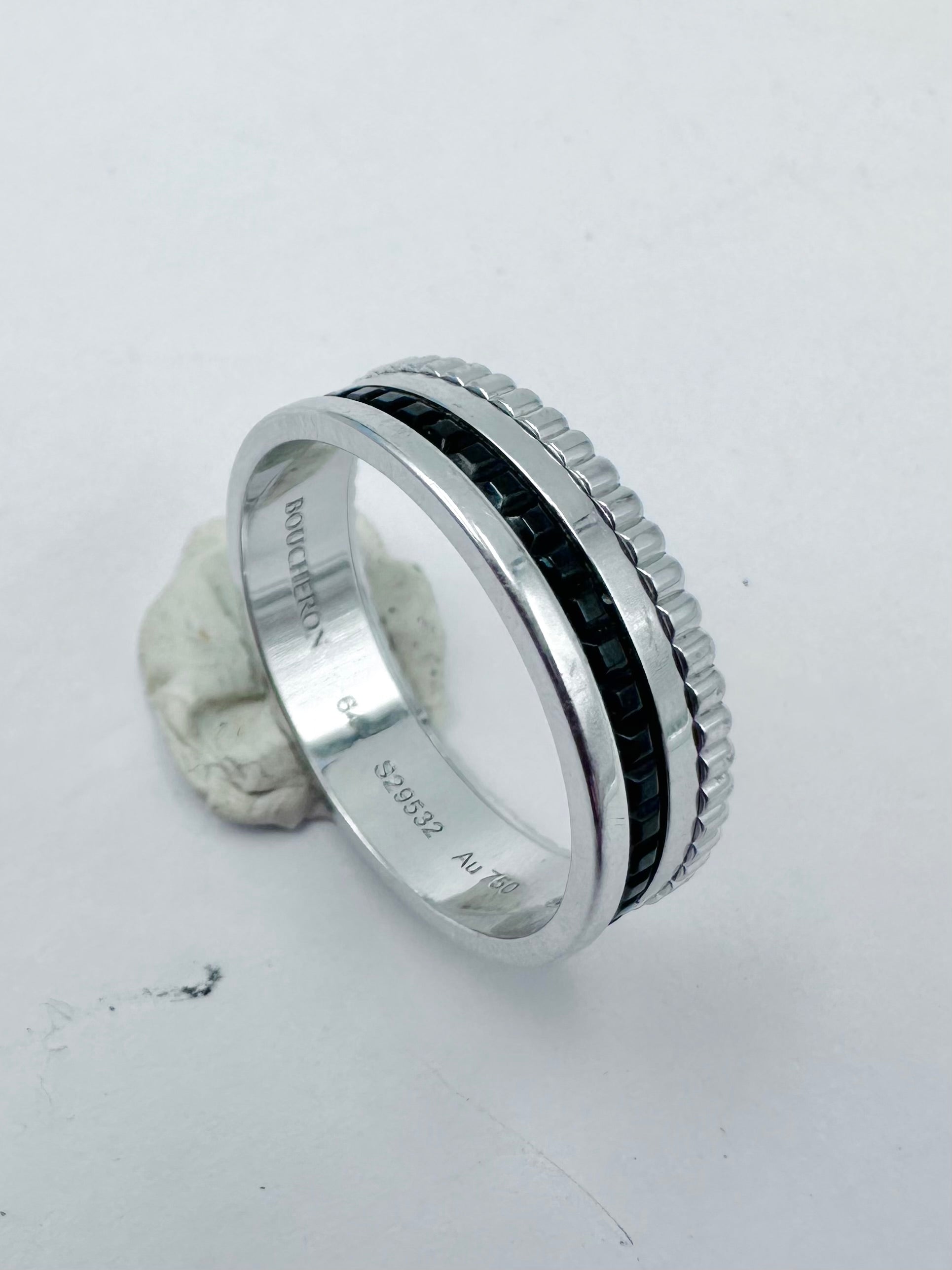 BOUCHERON "Quatre Black Edition" Ring in white gold and black PVD