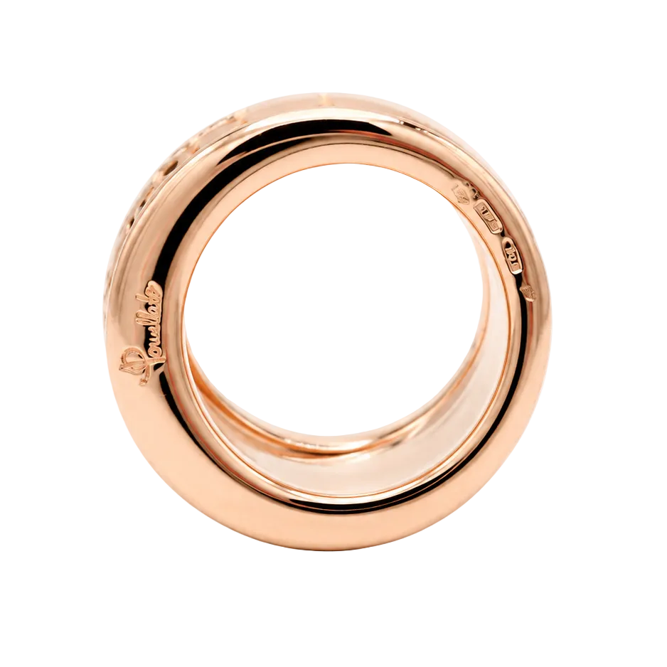 POMELLATO "Cocco" Headband Ring in Rose gold and Diamonds