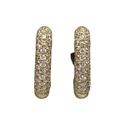 Boucles d'oreilles Créoles en or jaune et diamants