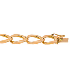 Rose gold curb chain bracelet