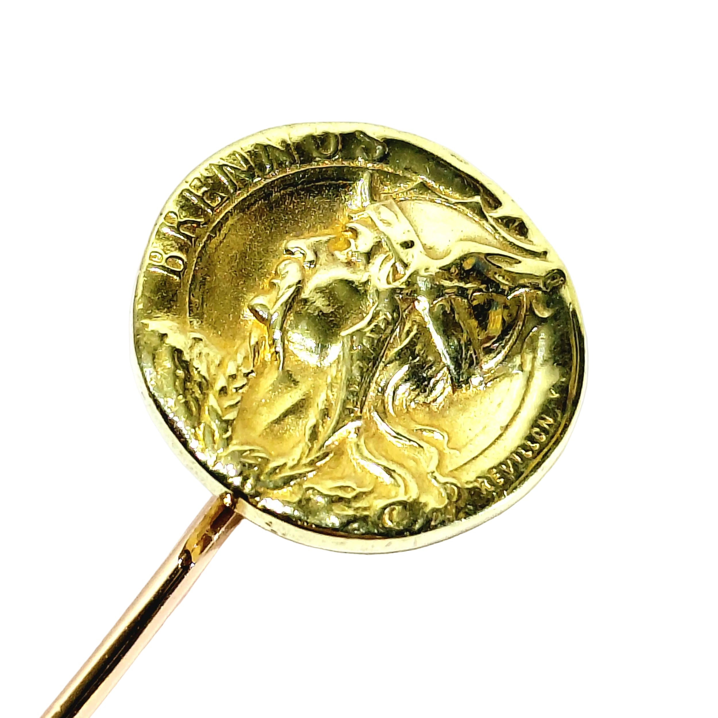 RÉVILLON tie pin in yellow gold and rose gold