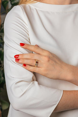 Bague Or jaune Rubis
