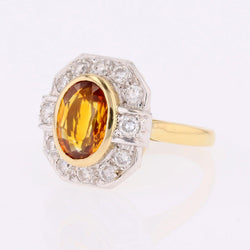 Bague Entourage en or blanc, or jaune, saphir et diamants