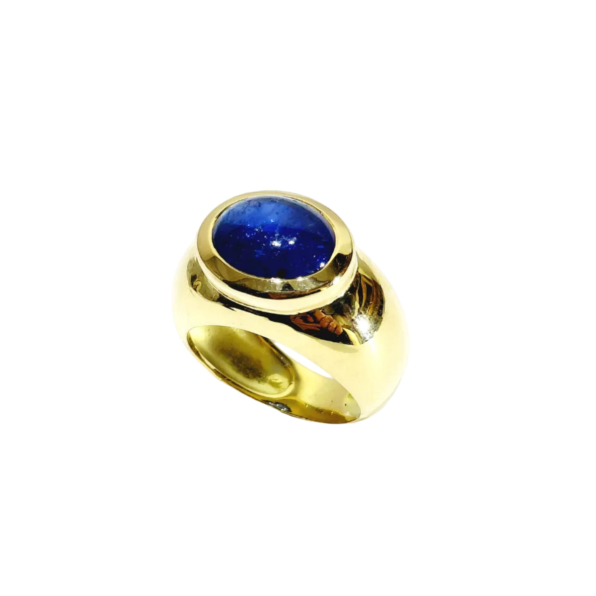 Ring yellow gold rush and tanzanite