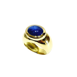 Ring yellow gold rush and tanzanite