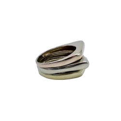 Three-Tone Gold Cocktail Ring