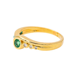 Bague Or jaune Emeraude