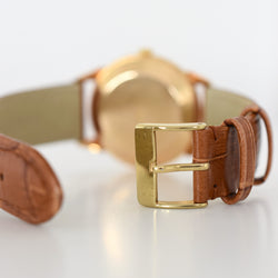 JAEGER-LECOULTRE "Power Reserve 40h" Watch in Rose gold and Leather