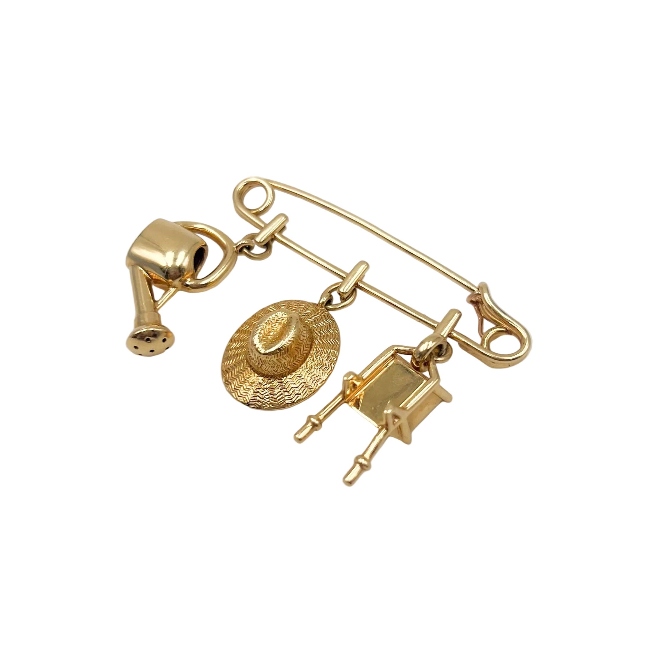 CARTIER "Le Jardinier" Brooch in yellow gold