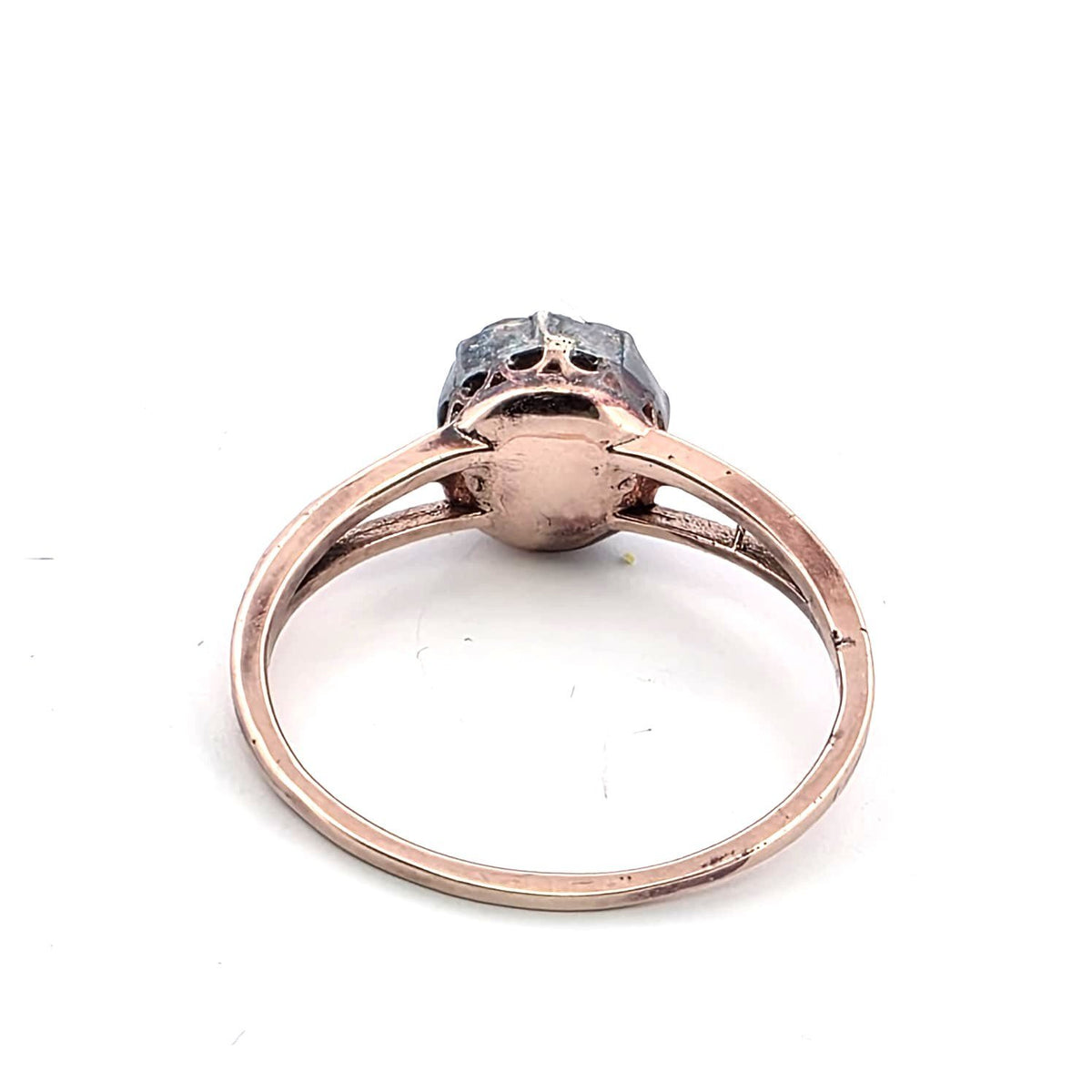 Solitaire Ring in Rose Gold, Silver, and Diamond