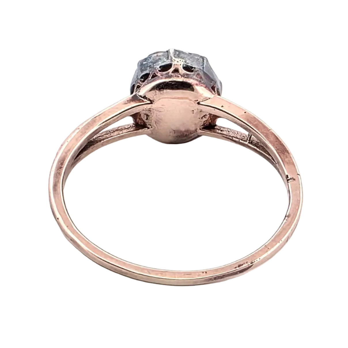 Solitaire Ring in Rose Gold, Silver, and Diamond