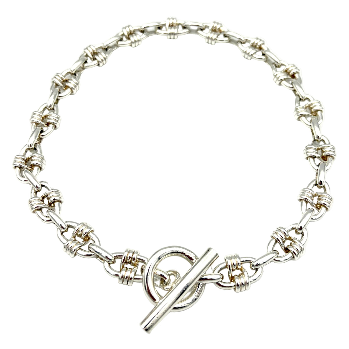 HERMÈS "Cybelle" Silver Link Necklace