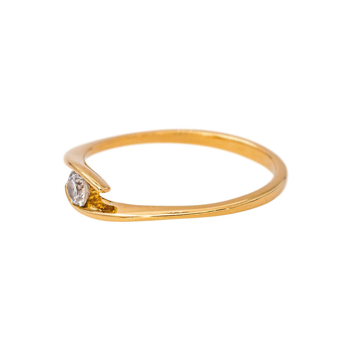 Bague Solitaire Or jaune Diamant