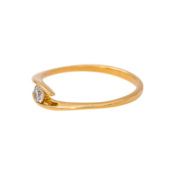 Yellow Gold Solitaire Diamond Ring