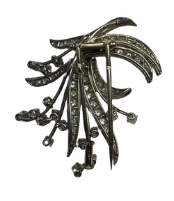 White Gold and Diamond Clip Brooch