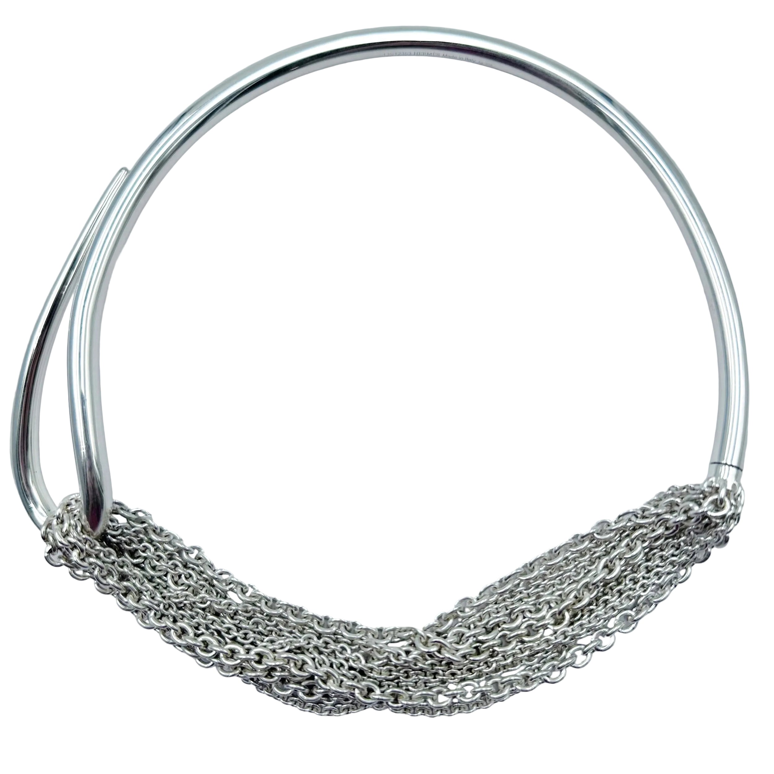 HERMÈS "Licol" Necklace in Silver