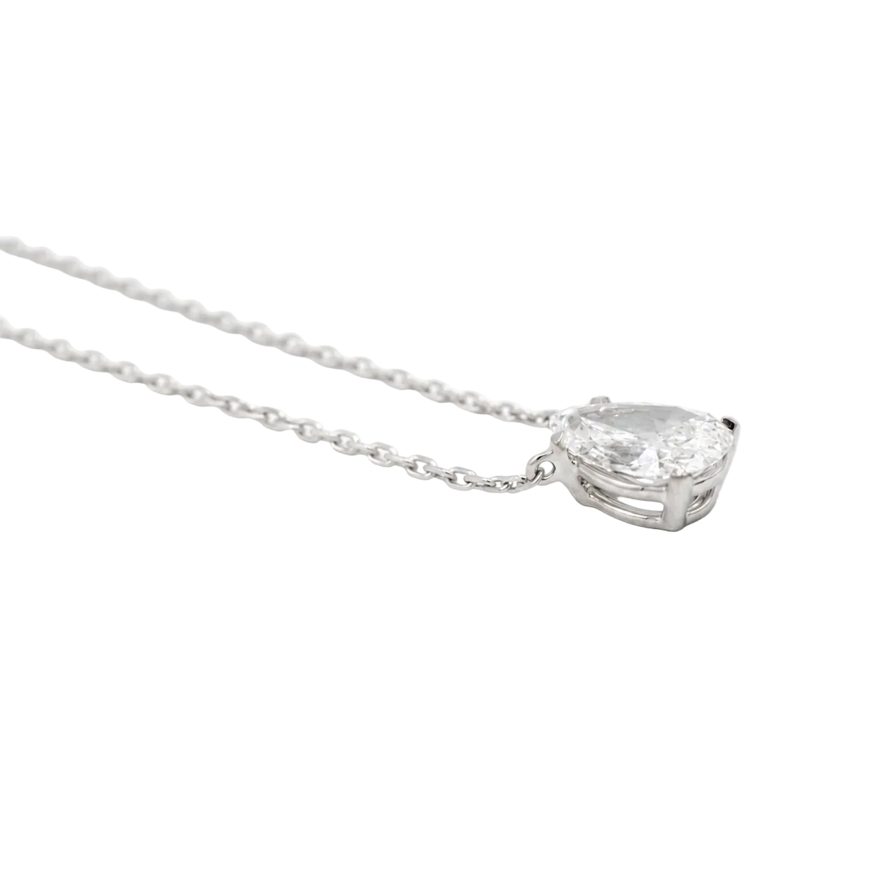White Gold and Diamond Pendant Necklace