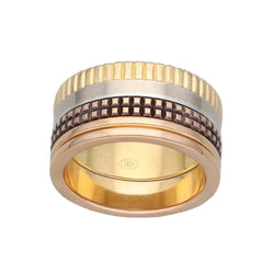 BOUCHERON "Quatre" Band Ring in white gold, yellow gold, rose gold, and PVD