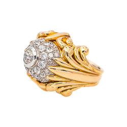 Bague Cocktail Or jaune Diamant