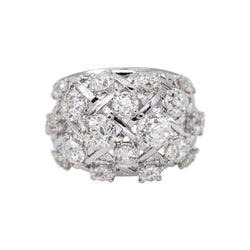 Platinum Diamond Dome Ring