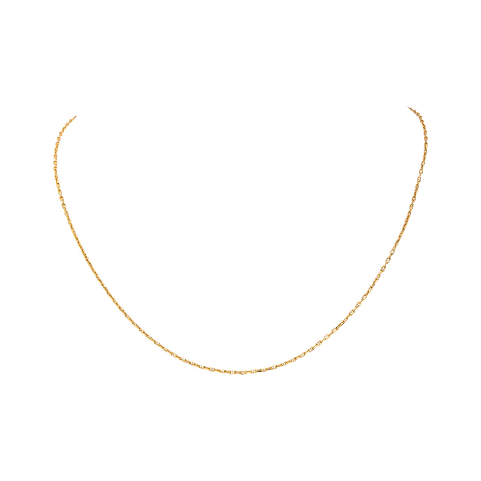Yellow Gold Nautical Link Necklace