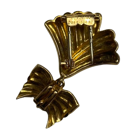 VAN CLEEF & ARPELS Yellow Gold Clip Brooch