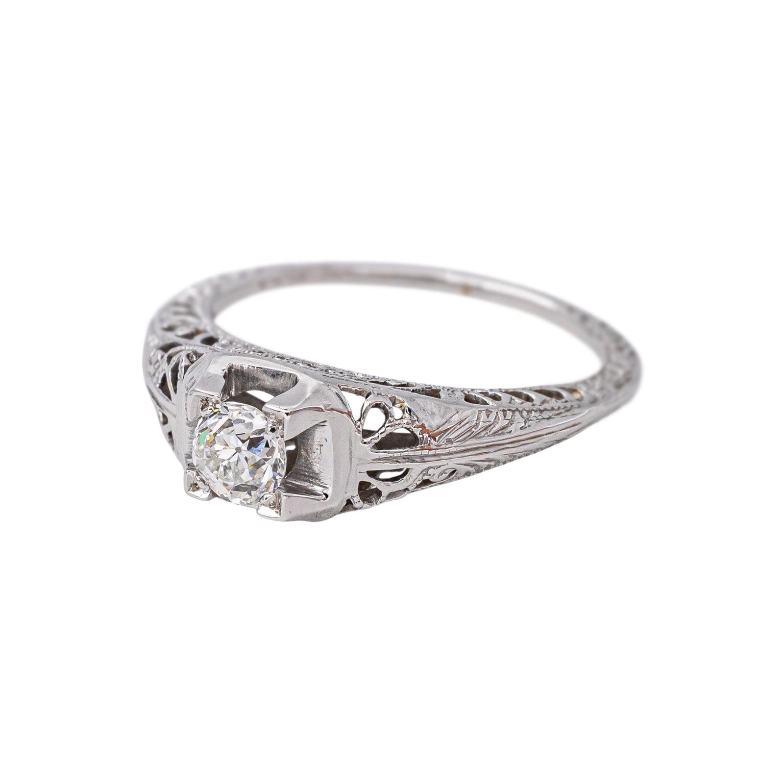 White Gold Solitaire Diamond Ring