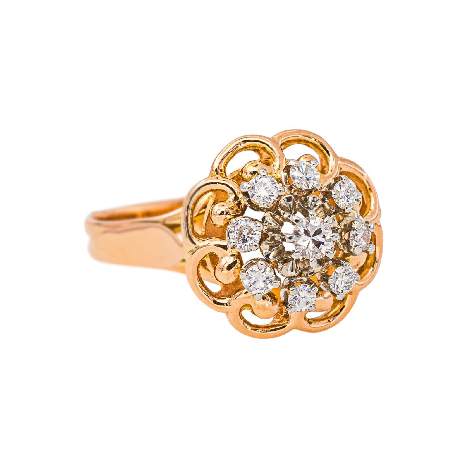 Marguerite Rose Gold Diamond Ring