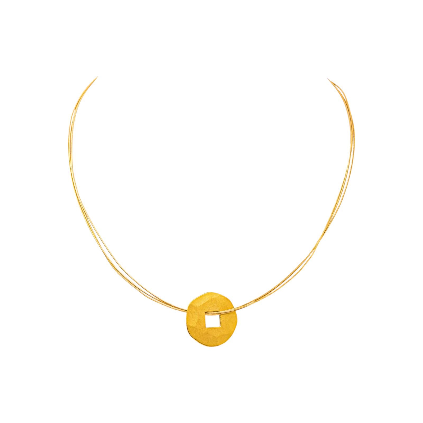 Dinh Van Necklace: Chinese-Style Yellow Gold Piece