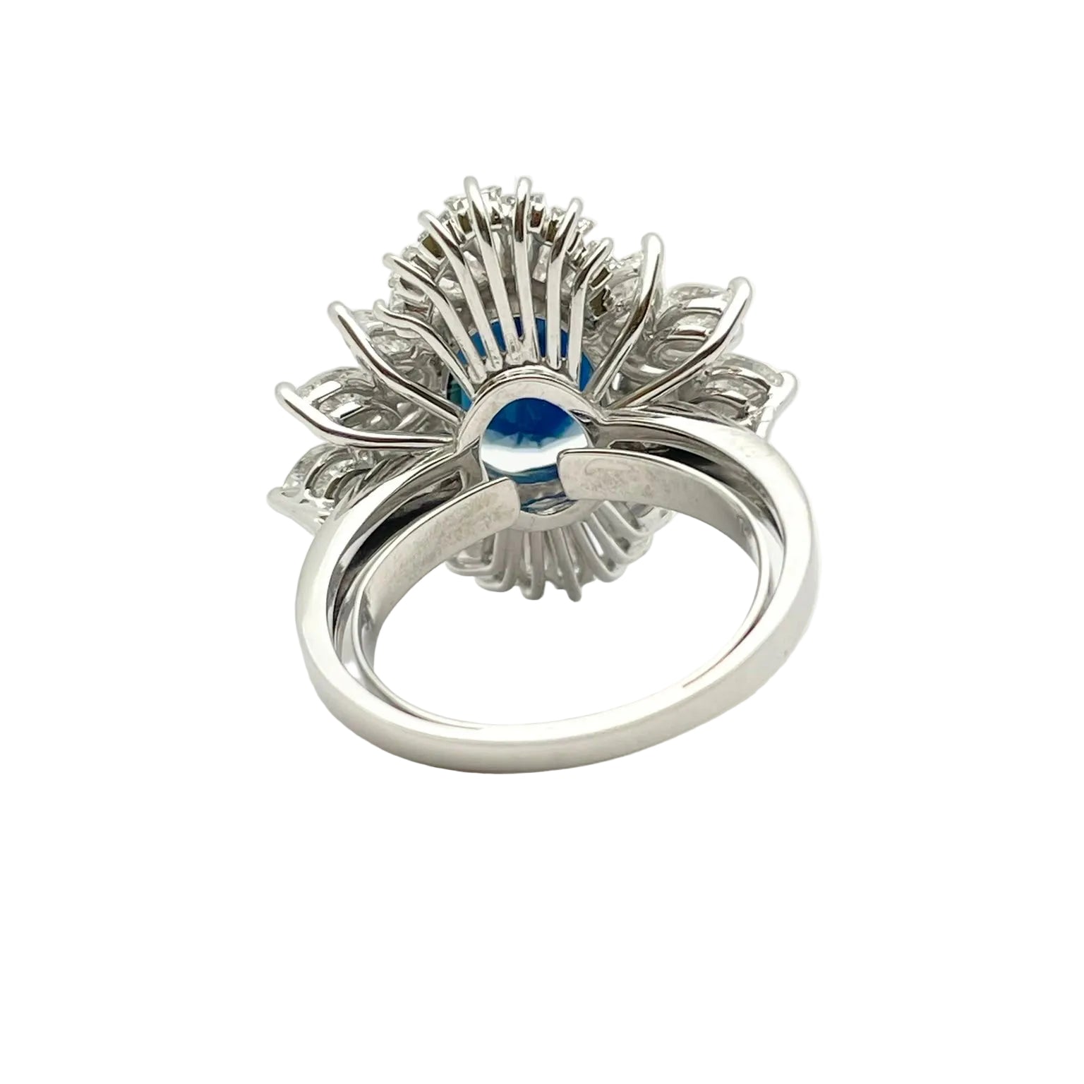 White Gold, Sapphire, and Diamond Ring