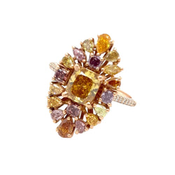 Cocktail Ring in Rose Gold and Diamonds