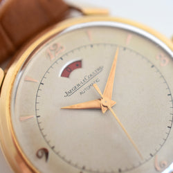 JAEGER-LECOULTRE "Power Reserve 40h" Watch in Rose gold and Leather