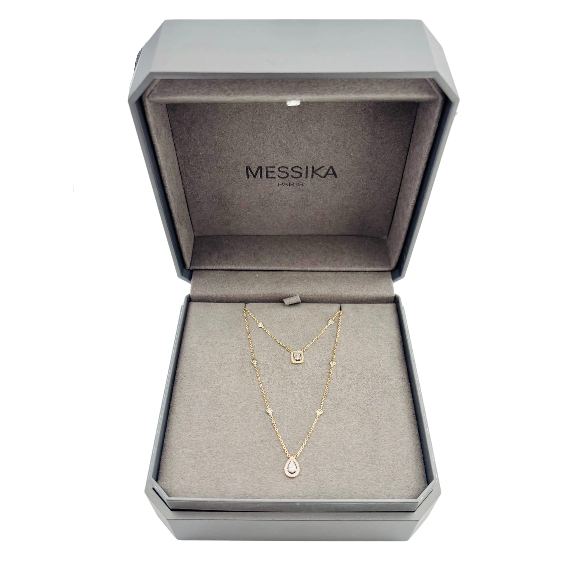 MESSIKA "My Twin" PM Double-Strand Necklace in rose gold and diamonds