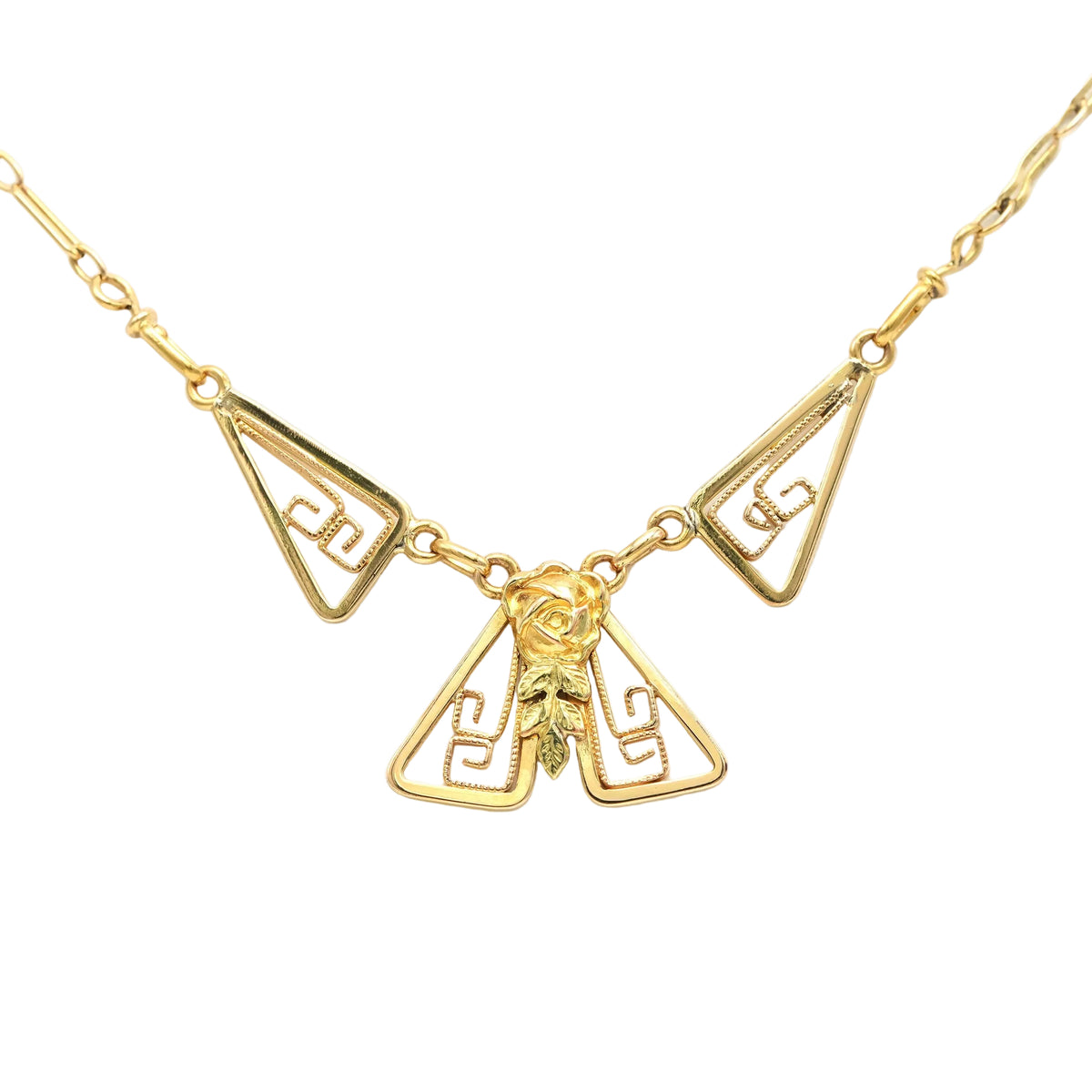 Art Deco Necklace in Yellow Gold