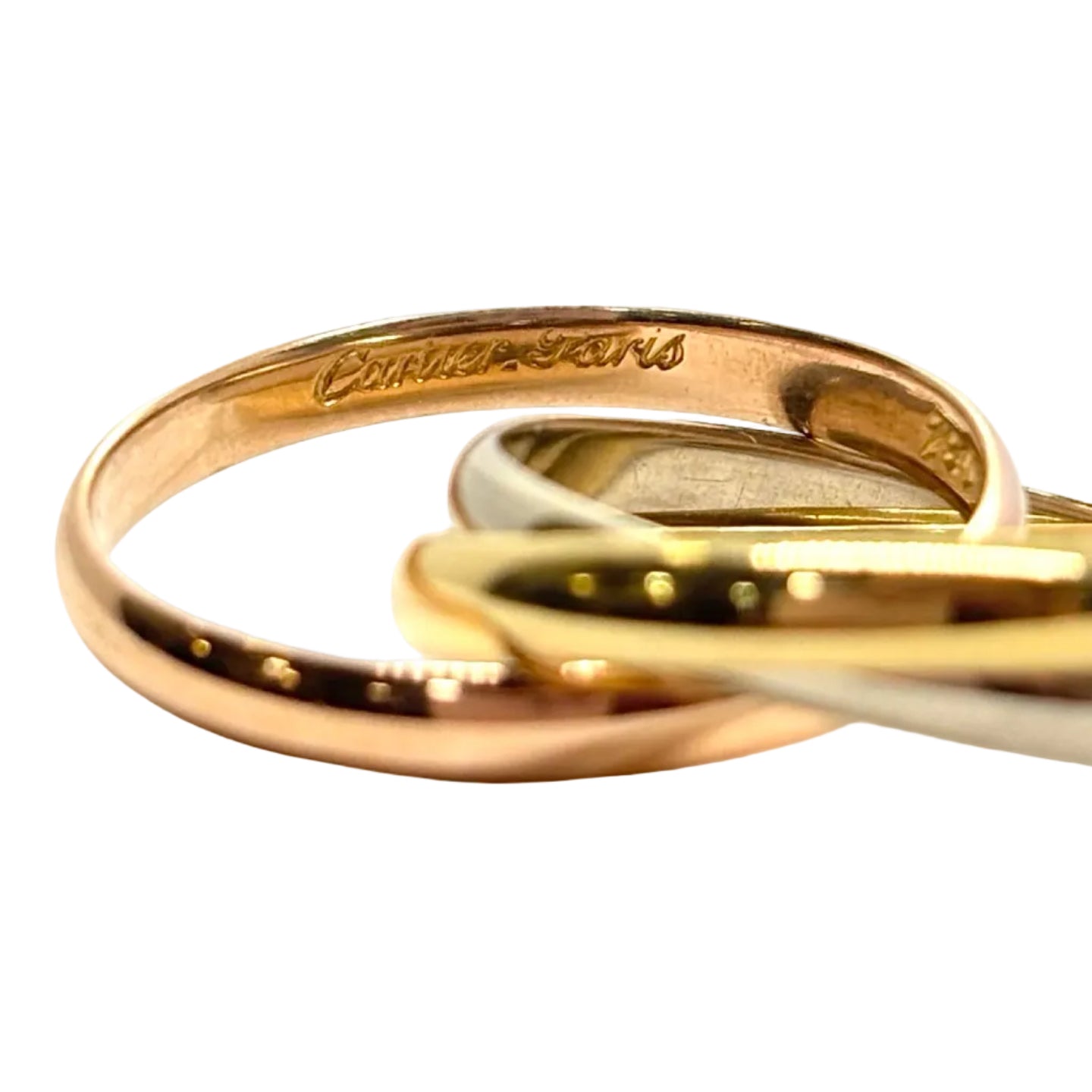 CARTIER "Trinity" Wedding band in white gold, rose gold, and yellow gold