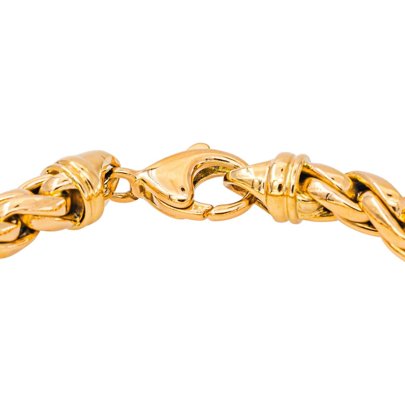Yellow Gold Braided Link Bracelet