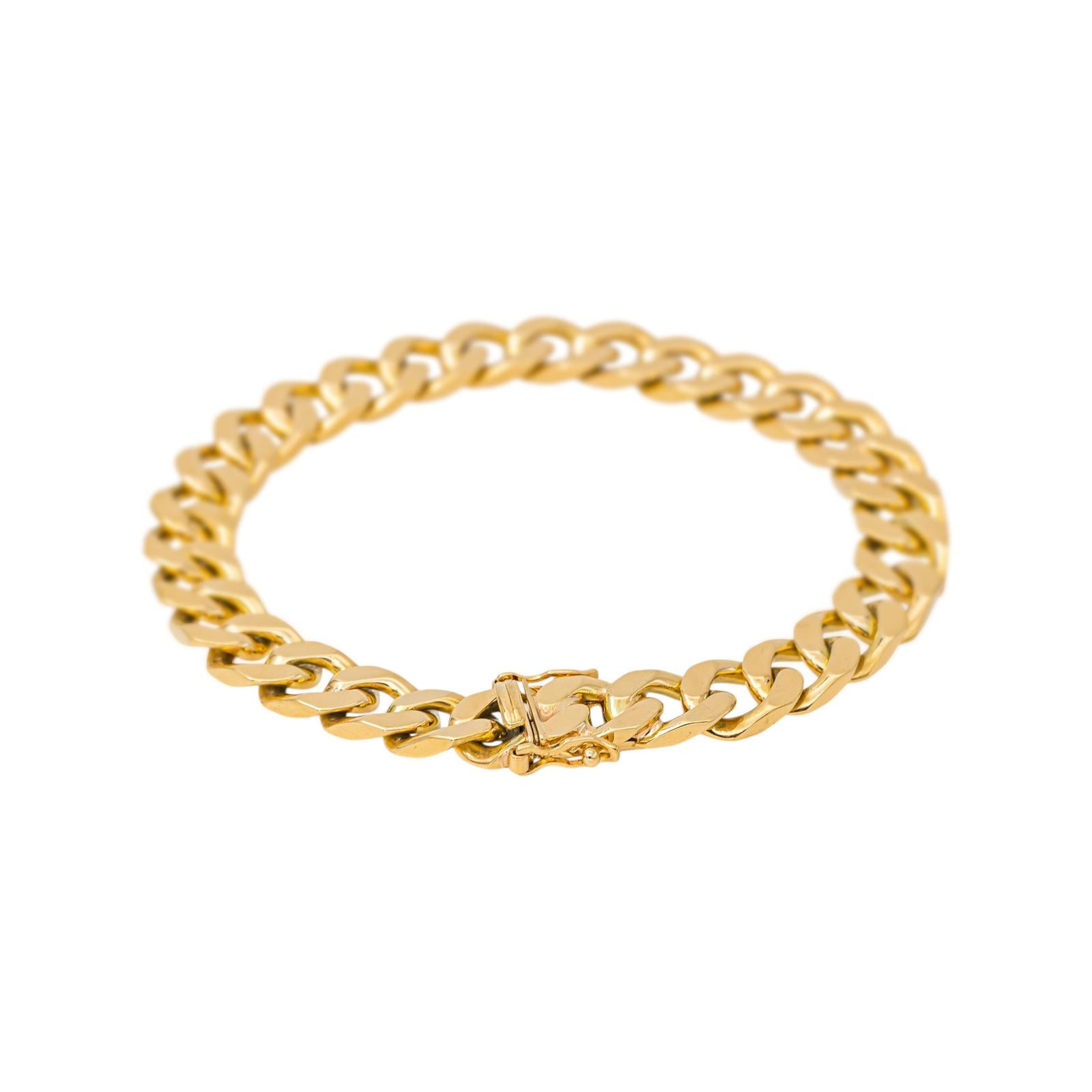 Yellow Gold Curb chain Bracelet