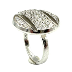 CHAUMET "Class One Croisière" Cocktail Ring in white gold and diamonds