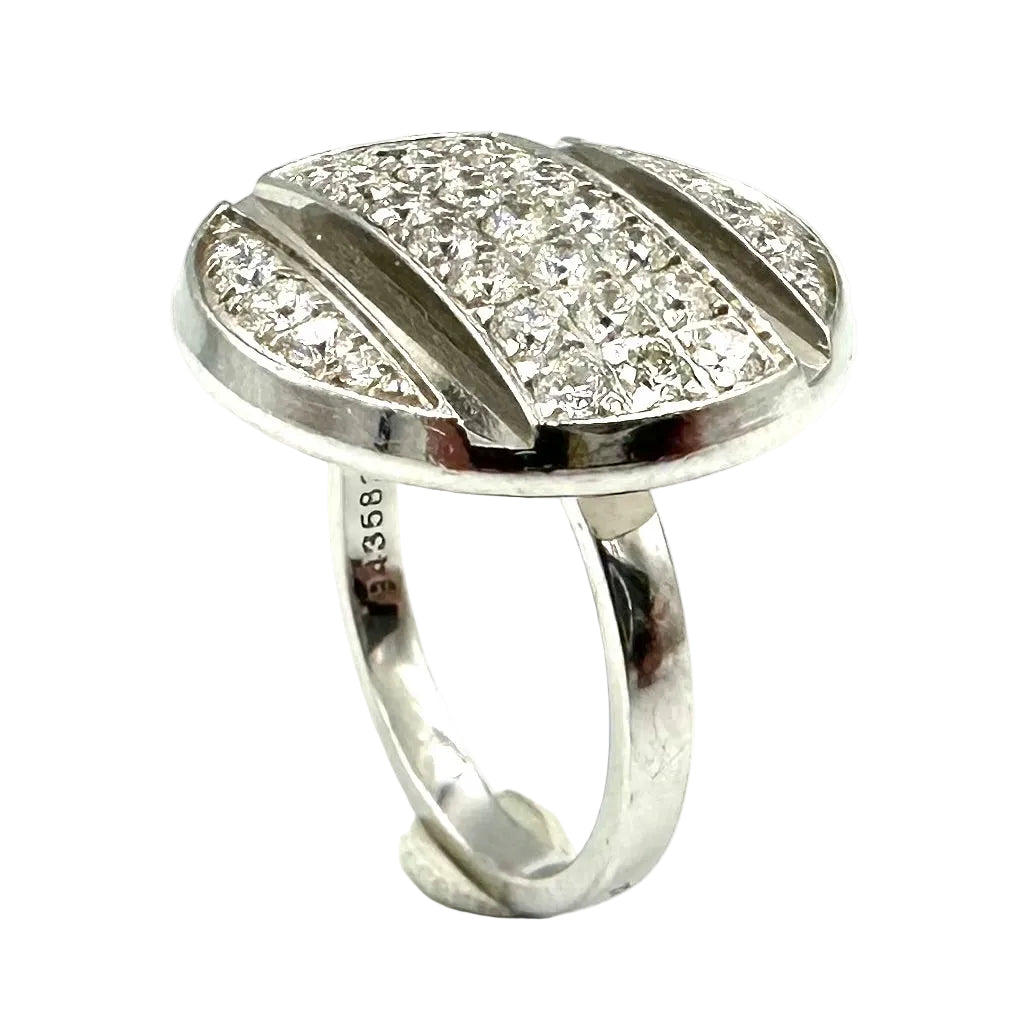 CHAUMET "Class One Croisière" Cocktail Ring in white gold and diamonds
