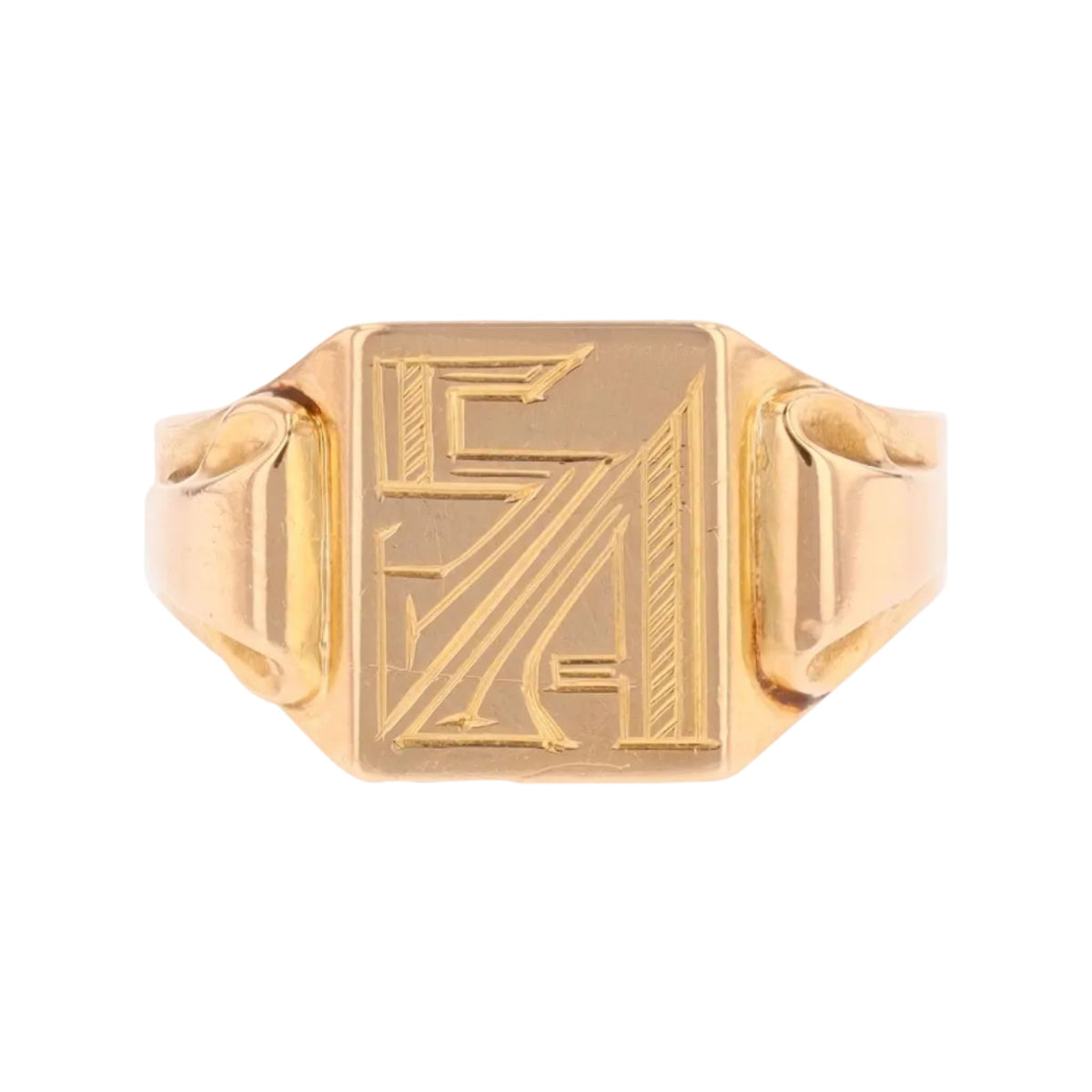 Rose gold Signet ring