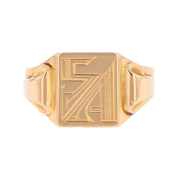 Rose gold Signet ring