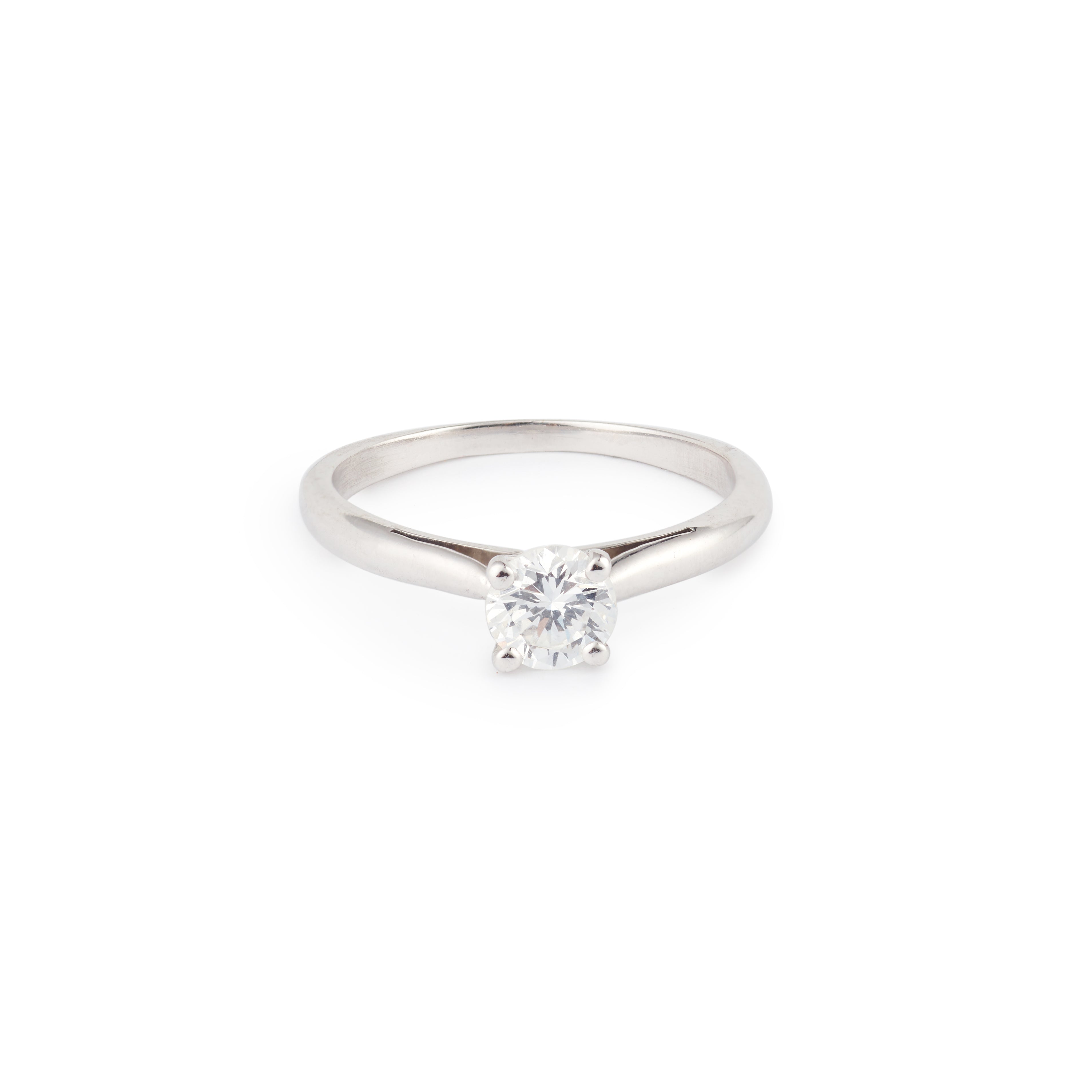 Bague Solitaire en or blanc et diamant