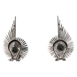 White Gold and Diamond Clip-On Earrings