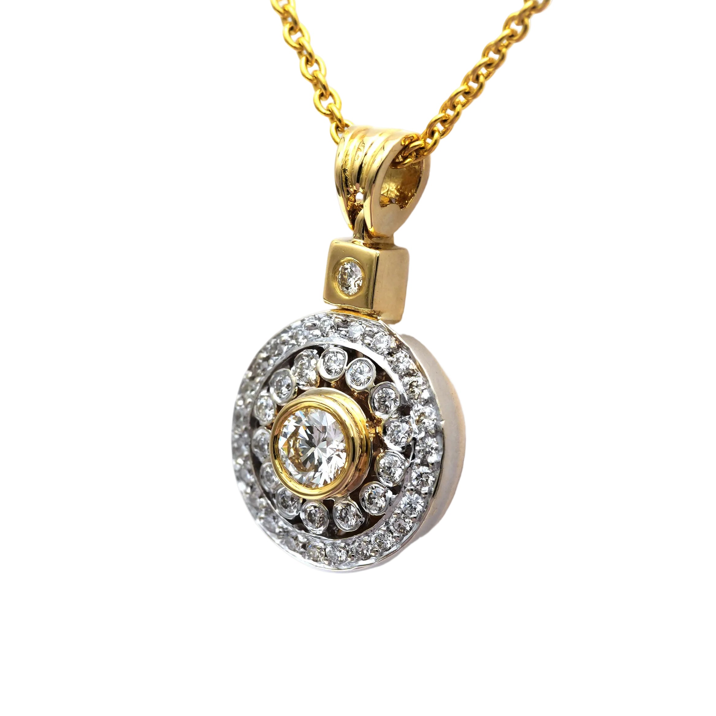 Pendentif en or jaune et diamants