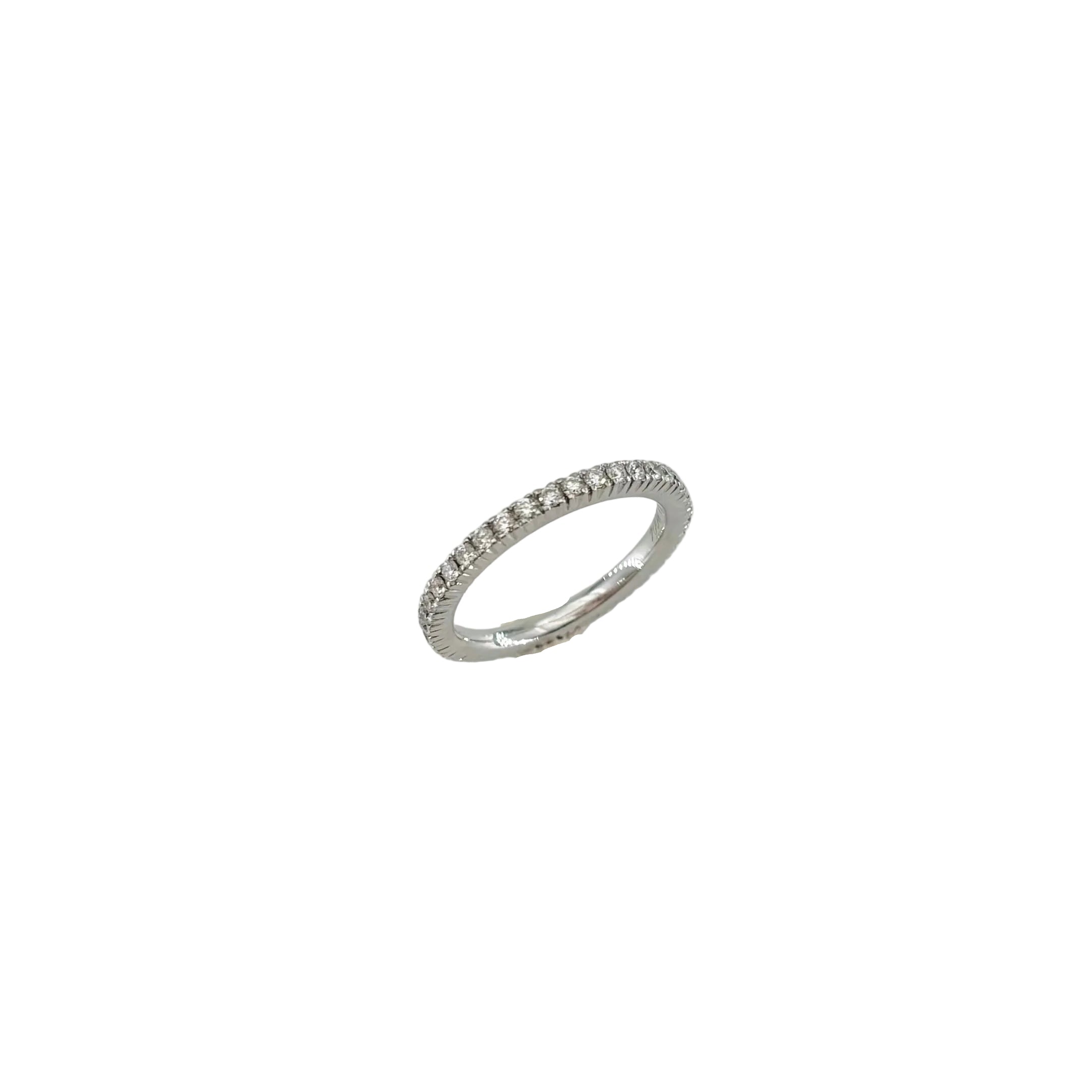 White gold and Diamond Wedding Band